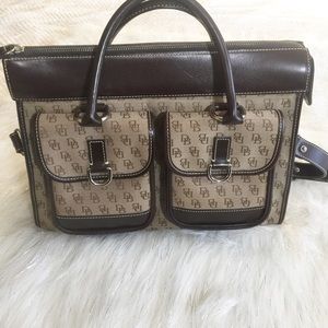 Authentic Dooney & Bourke brown leather handbag